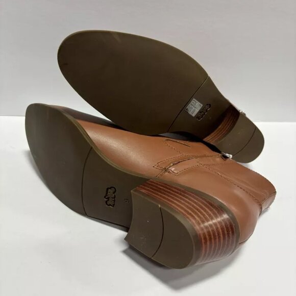 Coach Women’s Dannie, Saddle Brown Leather Ankle Boots, Size 9 M - Picture 6 of 7